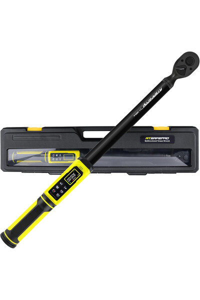 ATsafepro 1/2 inch digital torque wrench, torque 5.1–340 Nm, with double-side...