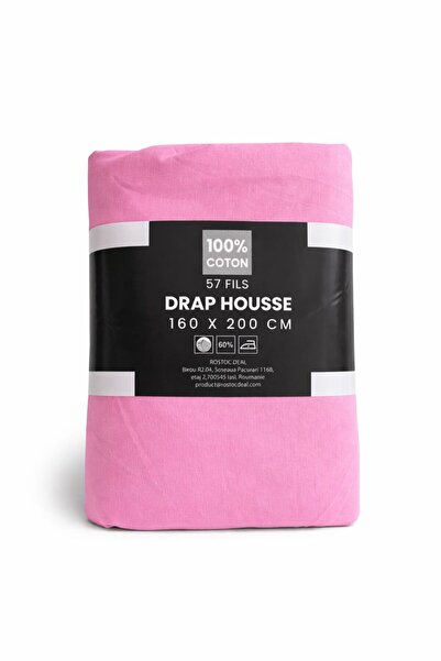 BED Cearceaf cu Elastic 100% Bumbac, 160x200 cm