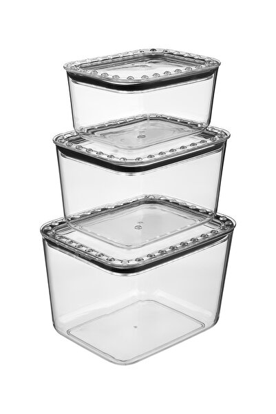 Cosiness Transparent 3-Piece Storage Container (500 Ml.870 Ml.1370 Ml.)