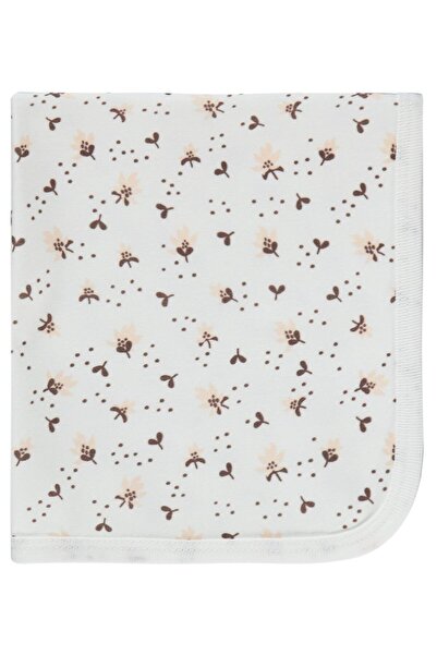 Civil Baby Flower Print 80X90 Blanket - Ecru
