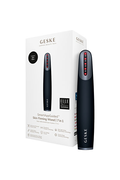 Geske Skin Firming Wand 7 in 1 Microcurrent Facial Lifting Device Black