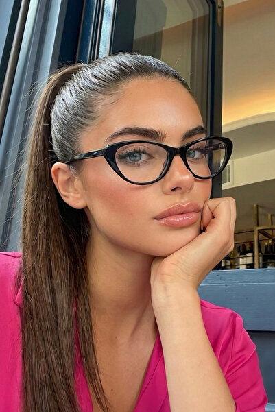 Eyesofia Arrel Black Cat Eye Blue Light Protection Ultra Light Women's Blue B...