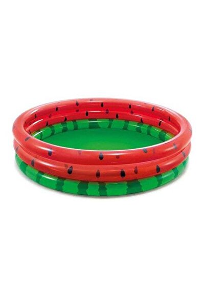 Generic INTEX 3 Ring Watermelon Kiddie Pool Red and Green