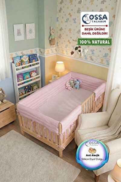 yasetex tasarım Montessori Beşik Yan Koruma Seti Darbe Önleyici Pofuduk – TOZ...