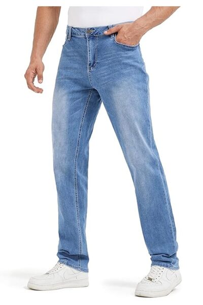 Other Blugi Bărbați Slim Fit - Bumbac Elastic, Extra Tall, 5 Buzunare - Bleum...