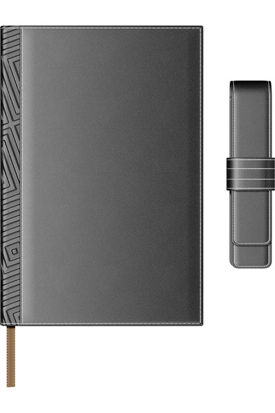 Princ Set de agendă din piele B5 + husă pentru pix - Gri