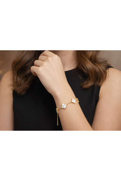 NO BRAND Steel bracelet - inspired by Van Cleef designs