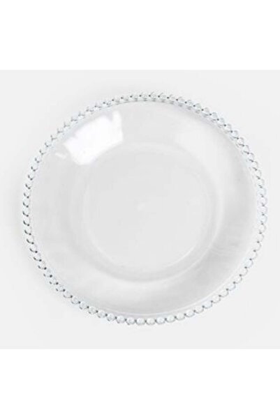SHOPIENS Farfurie de sticlă cu mărgele în relief 18 CM