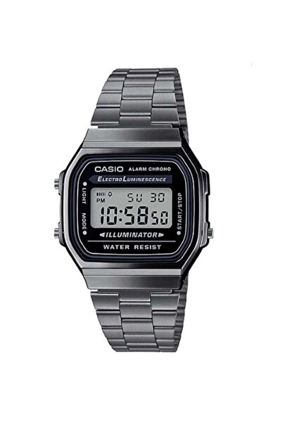 Casio Stainless Steel Digital Wrist Watch A168WGG-1ADF - 33 mm - Grey