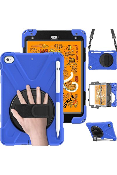 Other iPad Mini 4/5 Case - 3 Layers Protection, 360 Stand, Shoulder Belt , St...