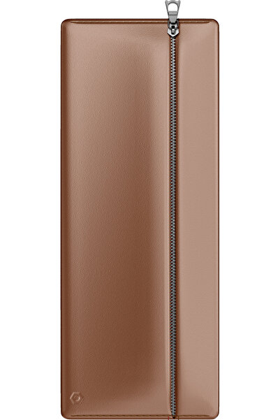 Caran d'Ache Husă din piele cu fermoar - Camel
