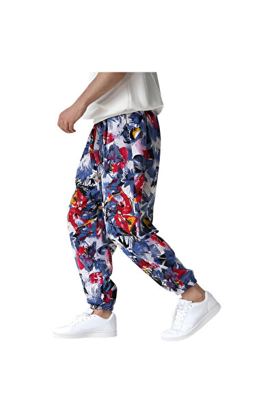 Other Pantaloni Trening LucMatton - Bumbac, Vintage, Imprimeu Floral, Croială...