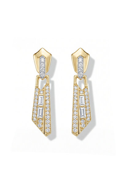 FLORA ATELİER ELODİE KÜPE. RODYUM KAPLAMA. ÖZEL İŞÇİLİK. PREMİUM KALİTE.