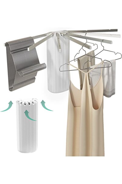 Other Foldable wall-mounted clothes dryer - 7 aluminum bars, load 20kg, angle...