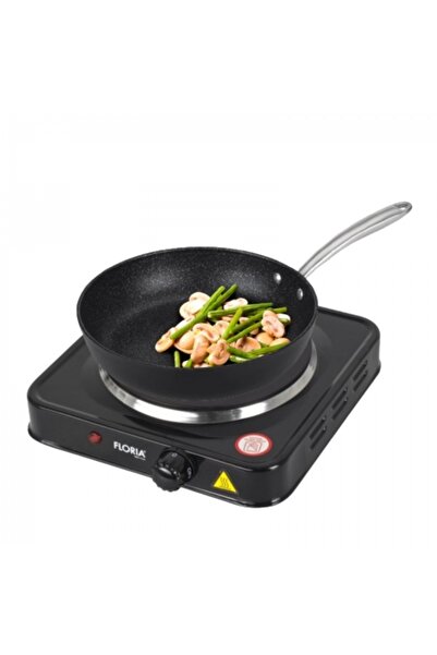 Floria Plita electrica ZLN-2806, 1000W, 1 ochi, fonta, termostat reglabil, negru