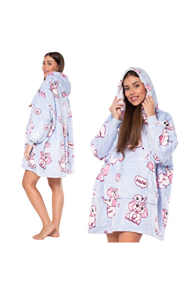 Other Hanorac pătură supradimensionat — Pătură cu glugă și mâneci, căptușeală...