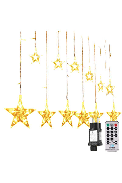 Other Christmas LED Light String - Star Curtain, 8 Lighting Modes - 3.5m, PVC...