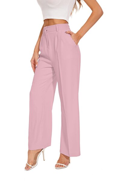 Other Pantaloni Dama cu Talie Inalta - Craci Largi, Eleganti, Material Moale ...