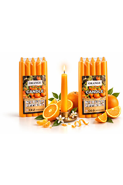 OEM Set 8 lumanari parfumate portocalii, aroma portocala, lumanari decorative...