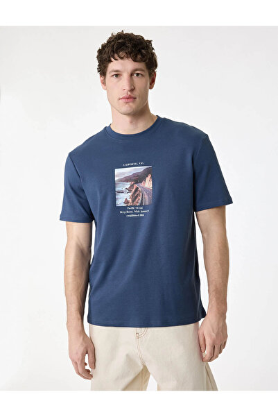 Koton T-shirt standardnog kroja kratkih rukava okrugla kragna Pamuk Štampano