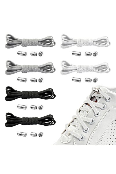 Other Șireturi Elastice fără Legare - Set 6 Perechi, Capsule Metalice, 105 cm...