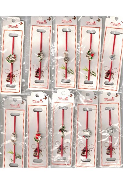 JOLIE Set 10 Brățări Cu Ghiocel, Trifoi, Floare, Fluture, Inima