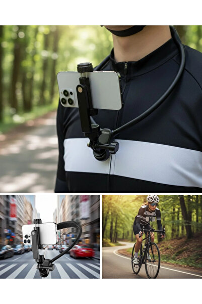 Marsilyan Ieg ™   Durable Metal Supported Neck Phone Holder for Travel and Sp...