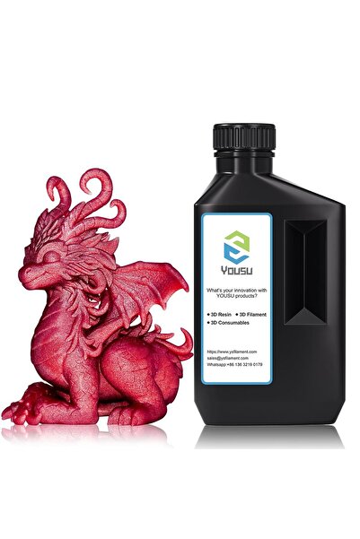 Other Rășină Imprimantă 3D YOUSU - Roșu Metalizat, Uscare Rapidă UV 405nm - L...