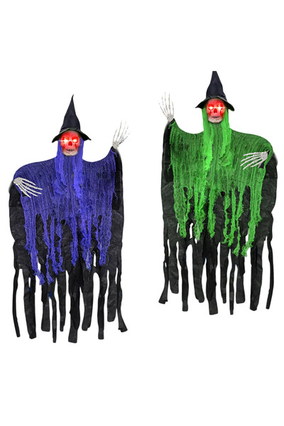 Other Decoratiune Halloween Spirit Suspendat si Schelet - Ochii LED, Set 2 pi...