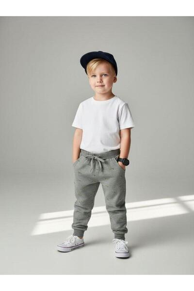 Zekids Αγορίστικο βαμβακερό παντελόνι φόρμας με ελαστικό τελείωμα στη μέση κα...