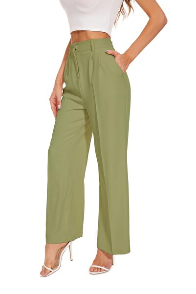 Other Pantaloni Damă Talie Înaltă - Crac Lat, Material Moale, Stil Elegant - ...
