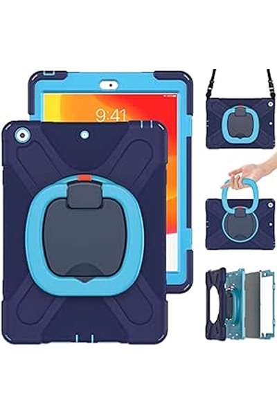 Other Husă iPad 10.2 2021/2020/2019 - Protecție 3 Straturi, Suport 360, Curea...