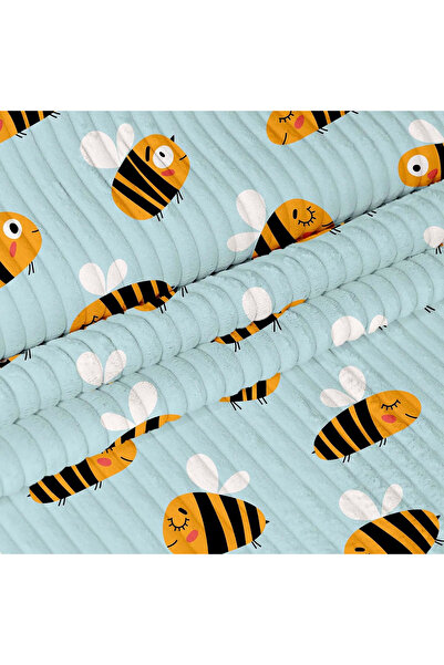 Other Material Catifea Reiată - Motiv Maimuțe, Tapițerie, 380 g/m2 - Verde, 1...