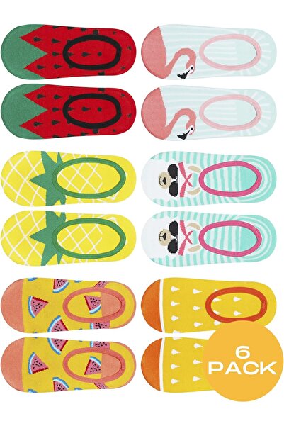 OEM Women's Socks with Insoles - Set of 6 Pairs, Cotton - Black/Brown/Burgund...