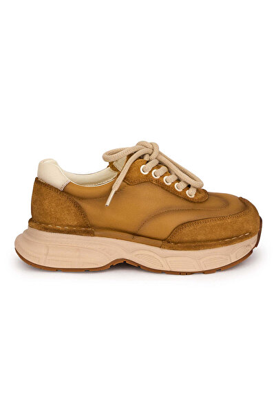 Trenddo Shoes Women's brown genuine Leather shoes with laces 18754