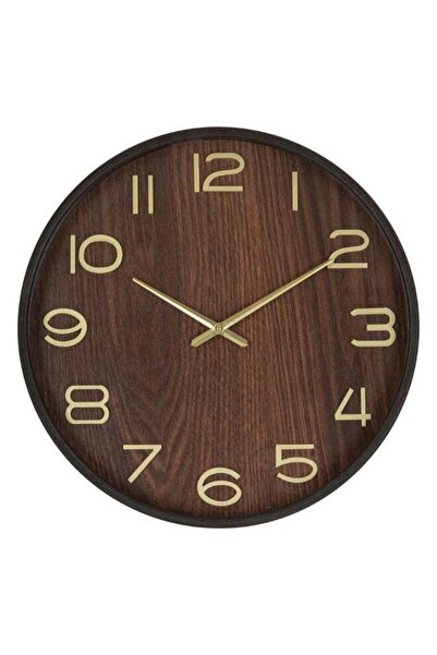 Generic Ivana Round Analog Wall Clock Brown and Gold 38 cm