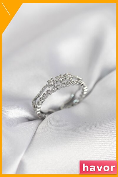 havor Ayarlanabilir Pirinç Yıldız Desenli Kadın Yüzüğü