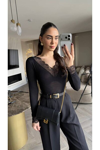 LB Laluna Butik Women's Lace Detailed Blouse