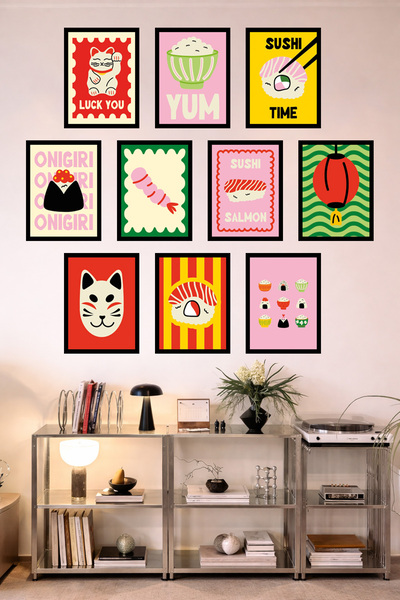 UNT Bucătărie cu aspect de cadru, 10 piese |   Modern |   Set de pictură cu a...