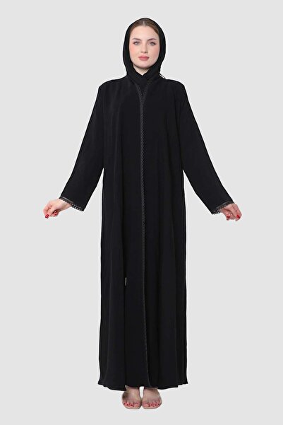 mothhela Stylish wrap abaya in black