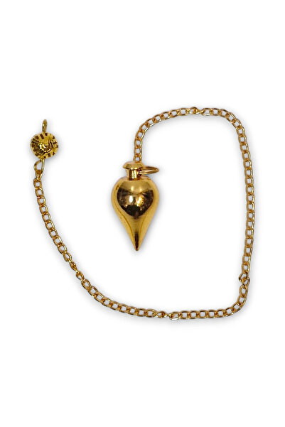 Pozitif Doğal Taş Brass Pendulum Pandül Dowsing Answer Search Energy Cleansin...