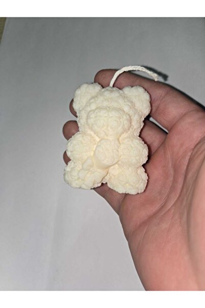 CUBIP 100% Natural Soy Wax Teddy Bear Decorative Candle, Handmade, WHITE🧸