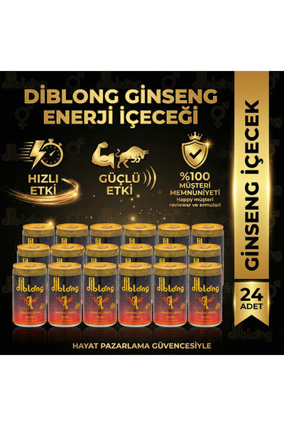 Diblong Ginsengli Enerji İçeceği - 24 Adet Dev Avantajlı Set ( Gizli Gönderim )
