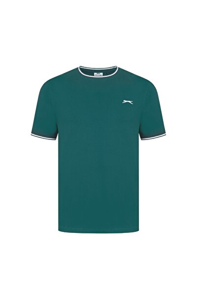 Slazenger Tricou din bumbac 100% ,gat rotund, maneca cu mansete, logo brodat