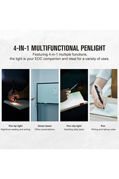 OLİGHT O'Pen Glow EDC Pen Light, 120 Lumens with Green Beam, Rechargeable LED...