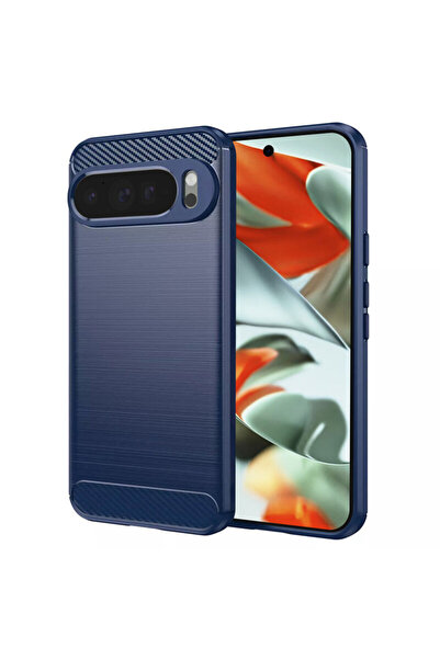 Techsuit Carcasă din silicon carbon pentru Google Pixel 9 Pro XL, albastră