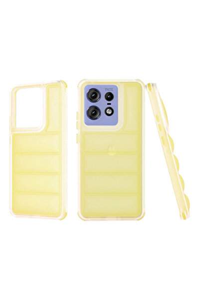 Techsuit Husă Motorola Edge 50 Pro Wave Shield, galbenă