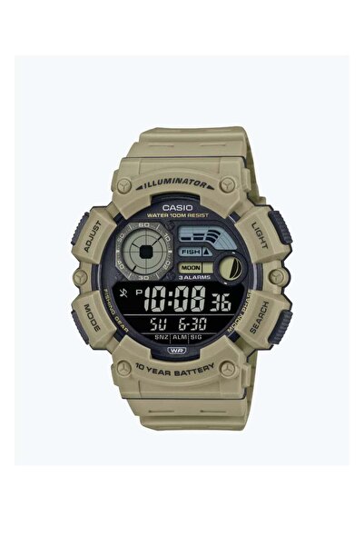 Casio Men's Digital Watch with Black Dial and Resin Band WS-1500H-5BVDF