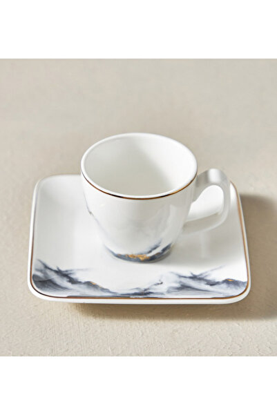 Generic Landscape Espresso Cup and Saucer Set - 80 ml