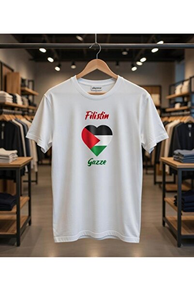 playwear Široka majica sa dizajnom palestinske zastave, štampana majica